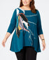 Alfani Plus Printed High Low Tunic